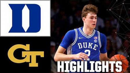 DOMINANCE 🔥 Duke Blue Devils vs. Georgia Tech Yellow Jackets | Full Game Highlights | ESPN CBB