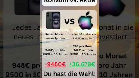 Konsum vs Aktie Beispiel Apple #finanzen #dividendenaktien #dividende