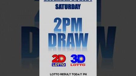 Lotto Result Today 2PM Draw December 21, 2024 PCSO EZ2 Swertres Draw | LRT PH #shorts