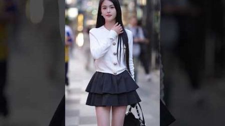 beautiful girl street fashion outfits style #tiktok #chinesefashion #mejoresstreetfashion #shorts