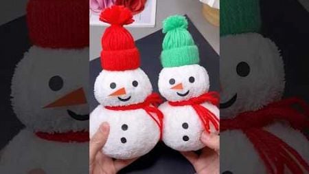 Try this easy snowman diy craft for this Christmas #diy #christmas