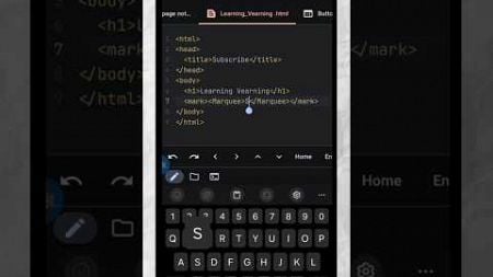 Marquee tag in mark tag in html #coding #webcoding #webdesign #python #htmlcss #codegenerator #code