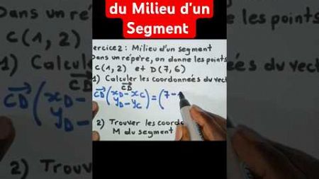 Coordonnées du milieu d&#39;un segment, calculer les coordonnées du milieu d&#39;un segment, maths gil