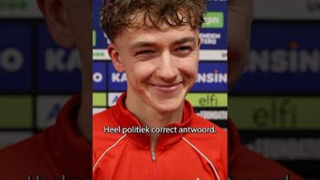 SVEN MIJNANS met een wel HEEL POLITIEK CORRECT ANTWOORD! 😜😅 #mijnans #az #azalkmaar