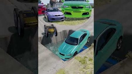 Colorful Small to Giant Cars vs Giant Pit #2