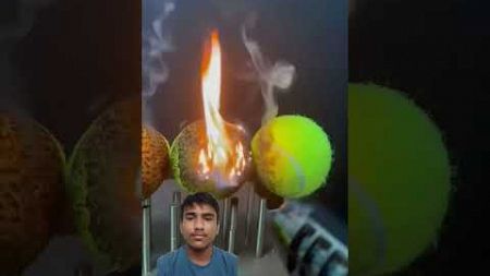 Fire lighter vs tennis Ball #trending #experiment #remix #reaction