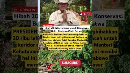 PRABOWO SEORANG ANIMAL LOVER #shorts #short #politik #prabowo #shortvideo