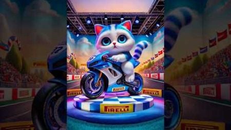 💗 Evolution of Cat : motogp neon cat bike 😍 MM MILKY ✅ #cat #love #cute #shorts