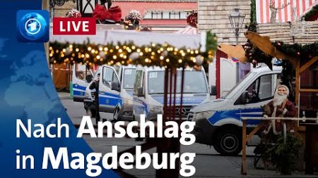 Nach dem Anschlag auf den Magdeburger Weihnachtsmarkt – Pressekonferenz der Polizei | tagesschau24