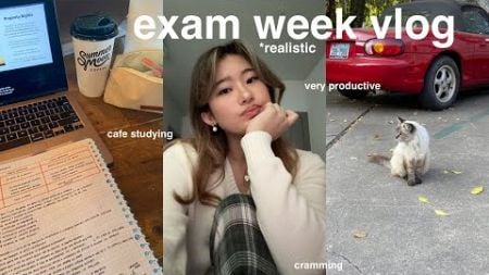 realistic final exams week vlog | cramming, productivity, coffee shops, study vlog