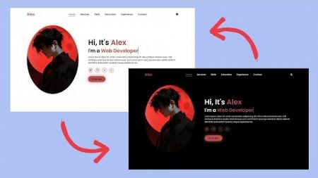 How To Make Website DARK MODE | Dark Theme Website Design Using HTML, CSS &amp; JS