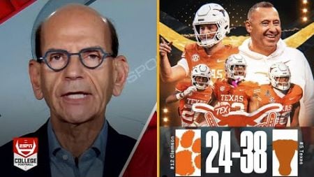 ESPN SC | &quot;Longhorns are the Championship REAL contender&quot; - Finebaum on Texas dominate Clemson 38-24