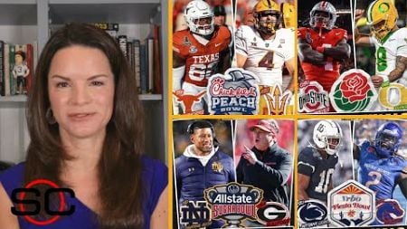 ESPN SC | Heather &quot;breaks down&quot; CFP Quarterfinals: Ohio State vs Oregon; Texas vs Arizona State?