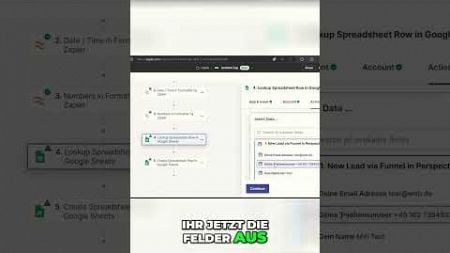 Zapier &amp; Google Sheets Automatisierung anlegen #metaads #instagramads #zapier #shorts #unternehmer
