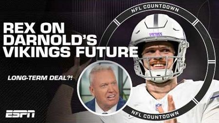 Rex Ryan calls for Vikings to LOCK UP Sam Darnold 🗣️ Get this guy signed long-term! | NFL Countdown