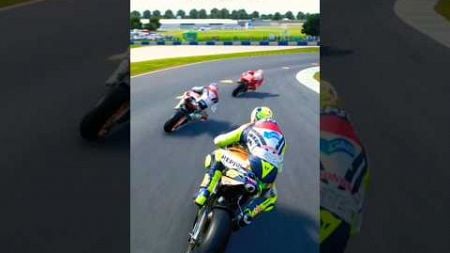 Very Late Brake From Rossi He Overtake Opponent in Tight Corner to Take Victory in Motogp Race Track