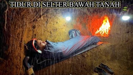 BERKEMAH SAAT HUJAN DERAS- 2HARI MEMBUAT RUMAH BAWAH TANAH YANG HANGAT