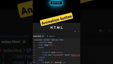 Creative Button Animations HTML CSS #htmlfullcourse #coding #python #programming #javascript #web