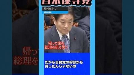 日本保守党【河村たかし衆議院議員】参議院政治改革委員会12.23④