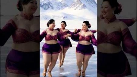 Four Beautiful FAT Women with Magical Dance on Ice Mountain #agt #dance