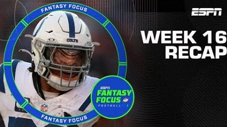 Week 16 Studs and Duds | Fantasy Focus 🏈