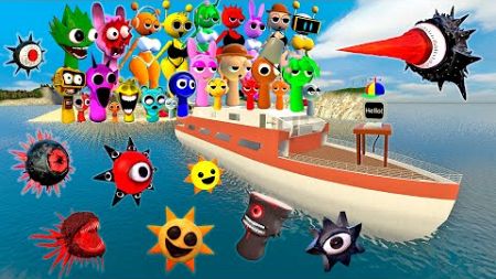 🚢 ISLAND SPRUNKI MR SUN TREE FUN COMPUTER MISS WENDA YELLOW PINKI ORANGE SPARTAN KICKING IN GMOD !