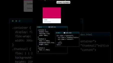Responsive Layout Using Flexbox #flexbox #coding #webdesign #webdevelopment #programming #htmlcss