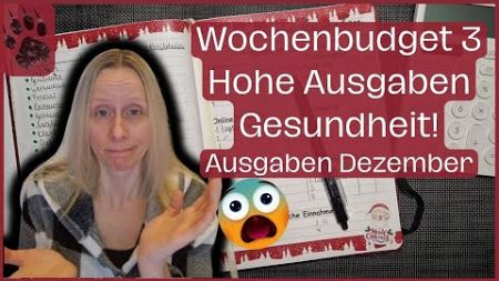 SPAREN 🎄🎅 Wochenabschluss 3 Dezemberbudget 😱 TEURE Gesundheit! #umschlagmethode #budgetplanung #vlog