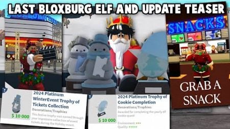 NEW BLOXBURG MOVIE THEATER UPDATE TEASER... AND THE LAST BLOXBURG ELF TROPHY