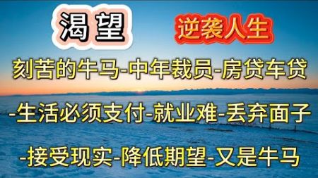 艰难的大环境下，拼命加班的牛马-中年裁员-房贷车贷生活必须支付等压力-就业难-降低要求-另一牛马。渴望逆袭人生多么难，很多人往往从一个层次的牛马掉到另一个层次的牛马，辛苦地循环，但未来依旧有希望。