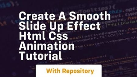 create a smooth slide up effect html css animation tutorial