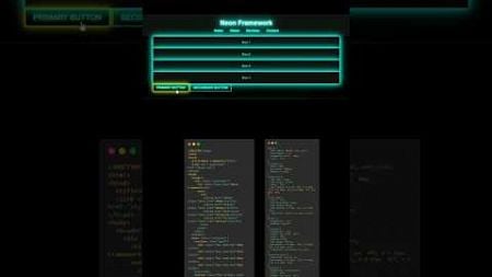 CSS neon framework #coding #html #css #neoneffect #webdesign #shorts