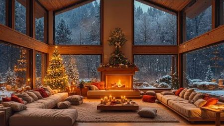 Relaxing Christmas Background Jazz Instrumental Music for Relief Stress 🎄 Cozy Christmas Ambience 🔥