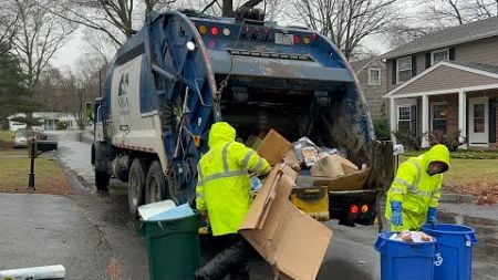 EX-IESI Garbage Truck VS Heavy Wet Manual Recycling