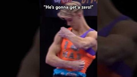 He did THIS in front of SIMONE BILES😳#gymnast #wow #fitness #olympics #shorts #sports