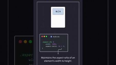 📐 CSS3 Aspect Ratio: Master Responsive Design! ✨||#shorts #shortvideo #designer #html5tips #ratio