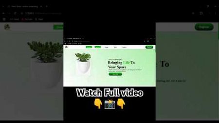 Responsive Plant Store Website #html #css #javascript #webdesign #webdevelopment #frontend #shorts