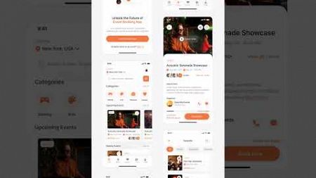 Event Booking App Figma UI Design | Event App | Figma UI Kit | App UI Design | UI UX Design | UI UX