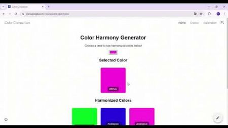 【google site】web siteでcolor Companionを作りました。