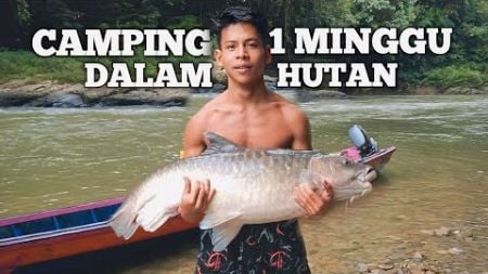 Camping Fishing 1 Minggu Hujan Deras Bermalam Di Pinggir Sungai kanyau Mencari Ikan Masak Dan Makan