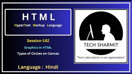 HTML Canvas API | Types of Circles on Canvas (Session-142)