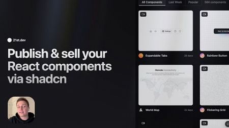 Publish &amp; sell your React components via shadcn | Tutorial for design engineers