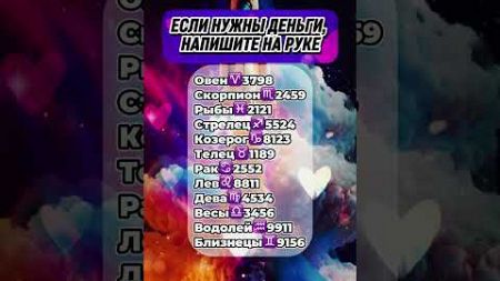 ЕСЛИ НУЖНЫ ДЕНЬГИ, НАПИШИТЕ НА РУКЕ #гороскоп #знакизодиака #астрология