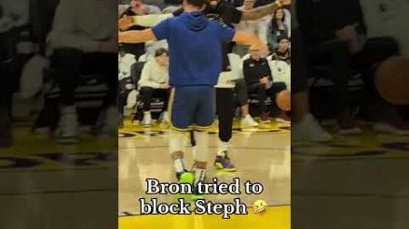 LeBron tried to block Steph 🤣