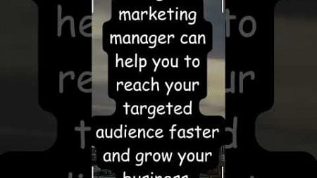 A digital marketing manager can help you to reach your targeted audience faster.