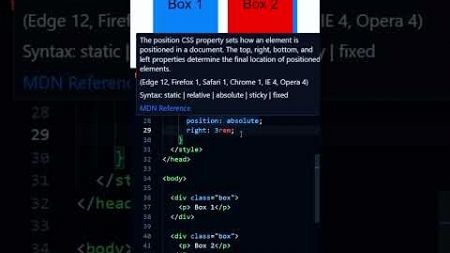 CSS Position Absolute vs Position Relative | CSS Properties