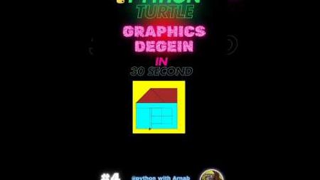 Python turtle make 🏠||coding||graphic design#pythonshorts#design #viralvideo#home #homemade