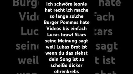 Bald kommt mein Burger Pommes disstrack Leontin hat recht