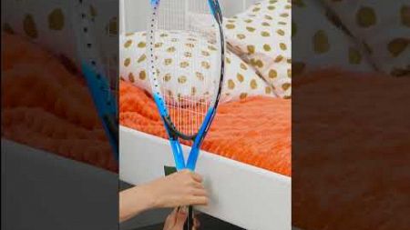 Quick bed safety hack for toddlers: Just Use Rackets! 🛏️🎾