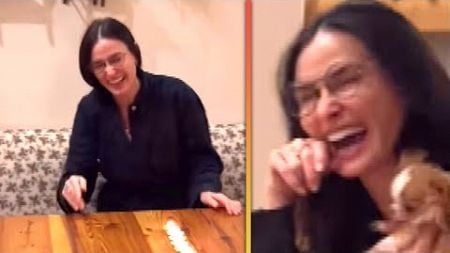 Demi Moore&#39;s Family LAUGHS During Holiday Tealight Candle Challenge